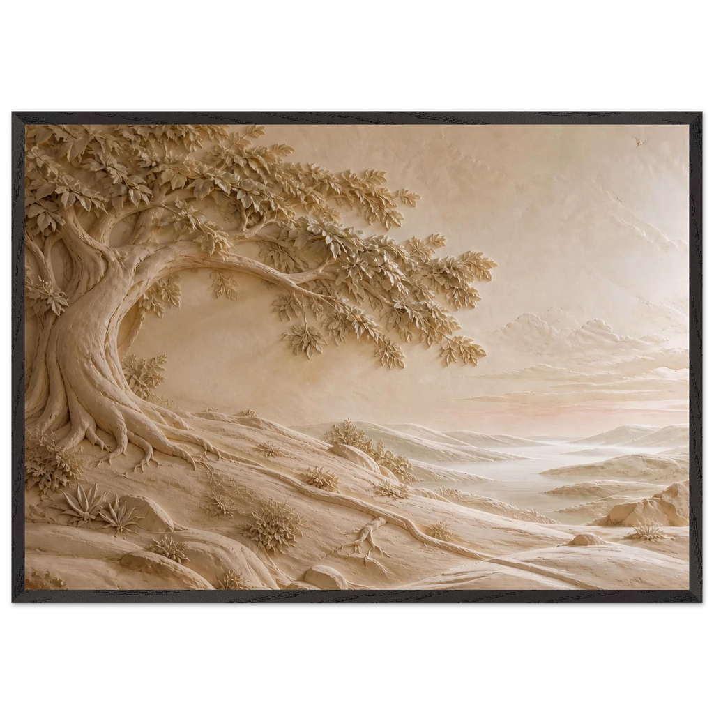 Sandstone Dawn: lumen and siena. Framed fine art print by The Light Stays.