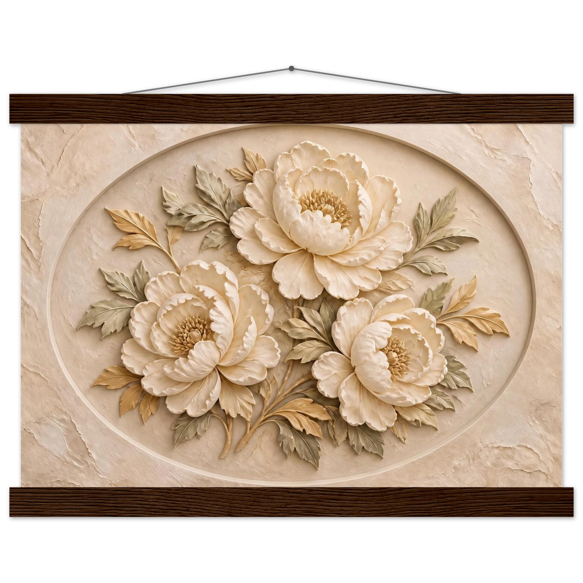 Peonies in Stone: flowers and botanical. Fine art poster by The Light Stays.