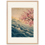 Blossom Tide: japanese art, cherry blossom and wave. Framed fine art print by The Light Stays.