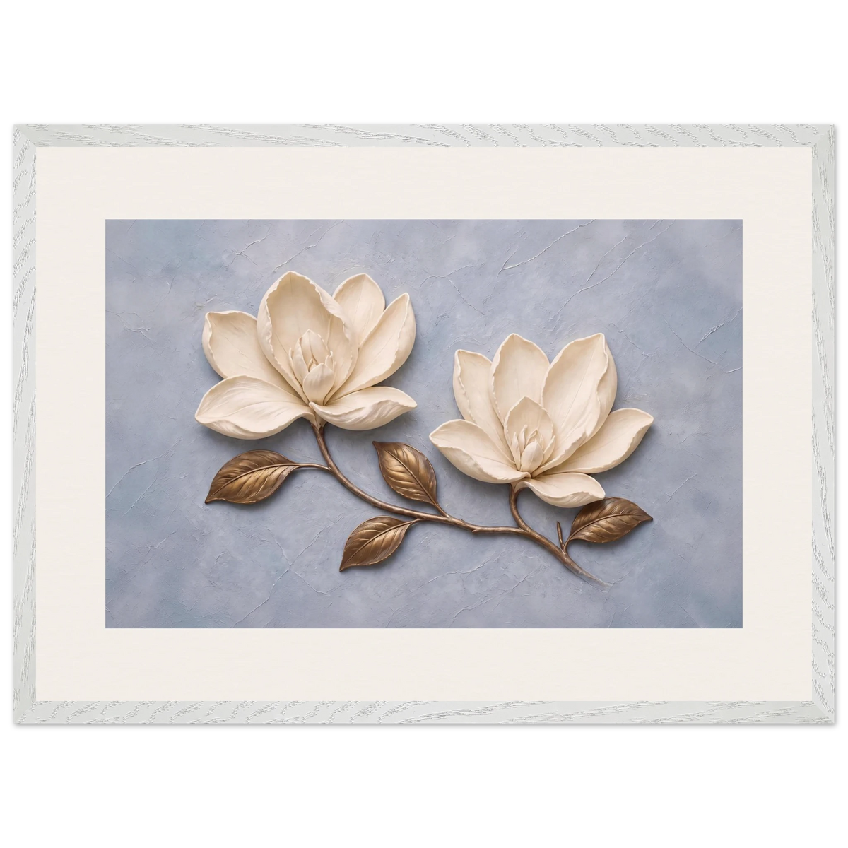 Bronze Magnolia: flowers and botanical. Framed fine art print by The Light Stays.