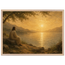 Quadro cristão Bênção do Lago, Jesus sob uma oliveira diante de um lago dourado