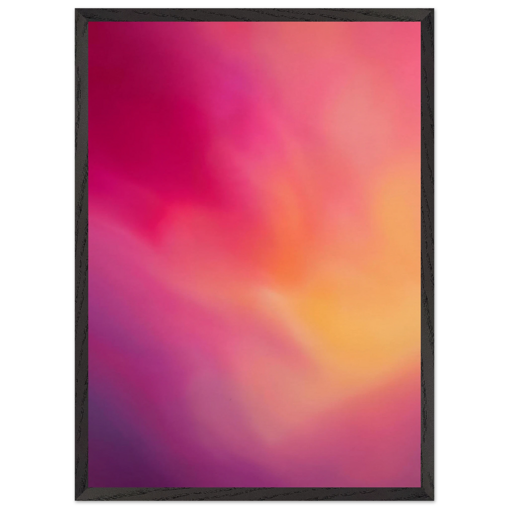 Magenta Plume: gradient, magenta and movement. Framed fine art print, alternate frame and size.