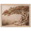 Under the Blossoms, impasto, figure and blossoming canopy. Archival framed fine art print shown framed.