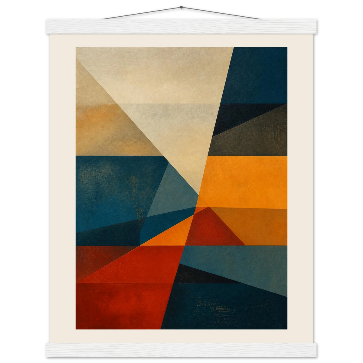 Storm: abstract, movement and mineral texture. Fine art poster with wooden hanger by The Light Stays.
