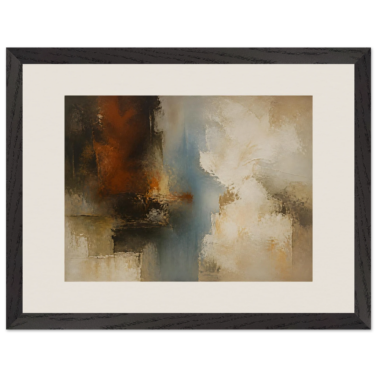 Golden Night, moon and night. Archival framed fine art print shown framed.