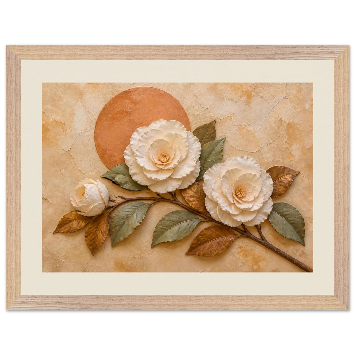Camellia Eclipse: flowers and botanical. Framed fine art print by The Light Stays.