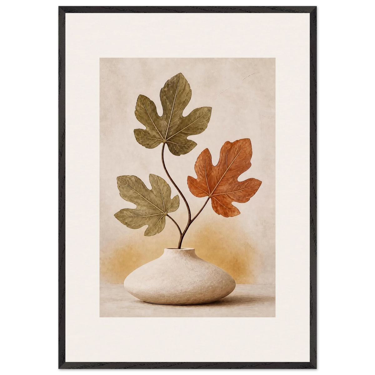 Fig Season, mediterranean and earth tones. Archival framed fine art print shown framed.