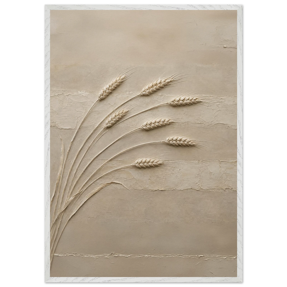 Wheat in Relief: faith, texture and botanical. Framed fine art print by The Light Stays.