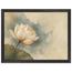 First Lotus Light, flowers and botanical. Archival framed fine art print shown framed.