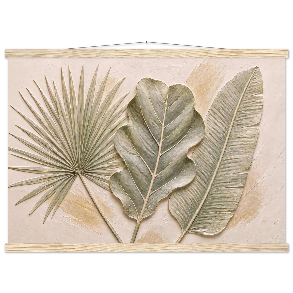 Three Leaves: botanical and nature. Fine art poster by The Light Stays.