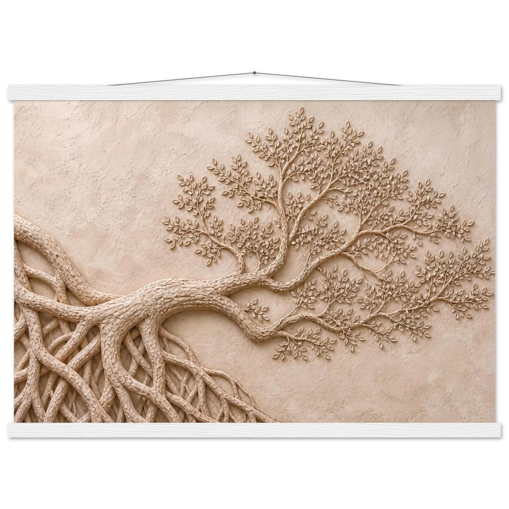 Root Lattice: petra and herbarium. Museum-quality fine art poster.