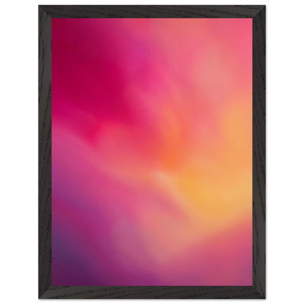 Magenta Plume: gradient, magenta and movement. Museum-quality framed fine art print.