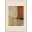 Terracotta Diptych, Panel I of II: two panels, terracotta and cream. Framed fine art print, alternate frame and size.