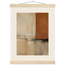 Terracotta Diptych, Panel I of II: two panels, terracotta and cream. Fine art poster by The Light Stays.