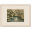 Papyrus Pond: lake, papyrus and serene greens. Framed fine art print, alternate frame and size.