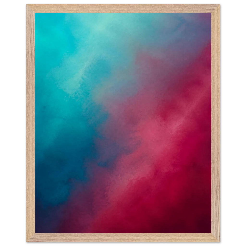 Wine Hour: gradient, dusk and deep color. Museum-quality framed fine art print.