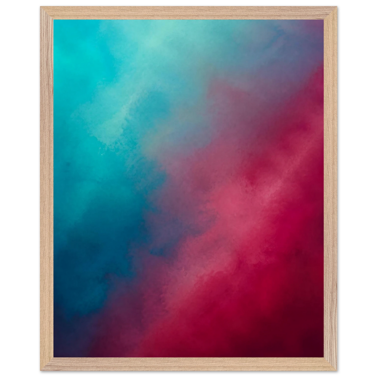 Wine Hour: gradient, dusk and deep color. Museum-quality framed fine art print.