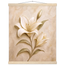 Alabaster Lily, flowers and botanical. Archival fine art poster shown framed.