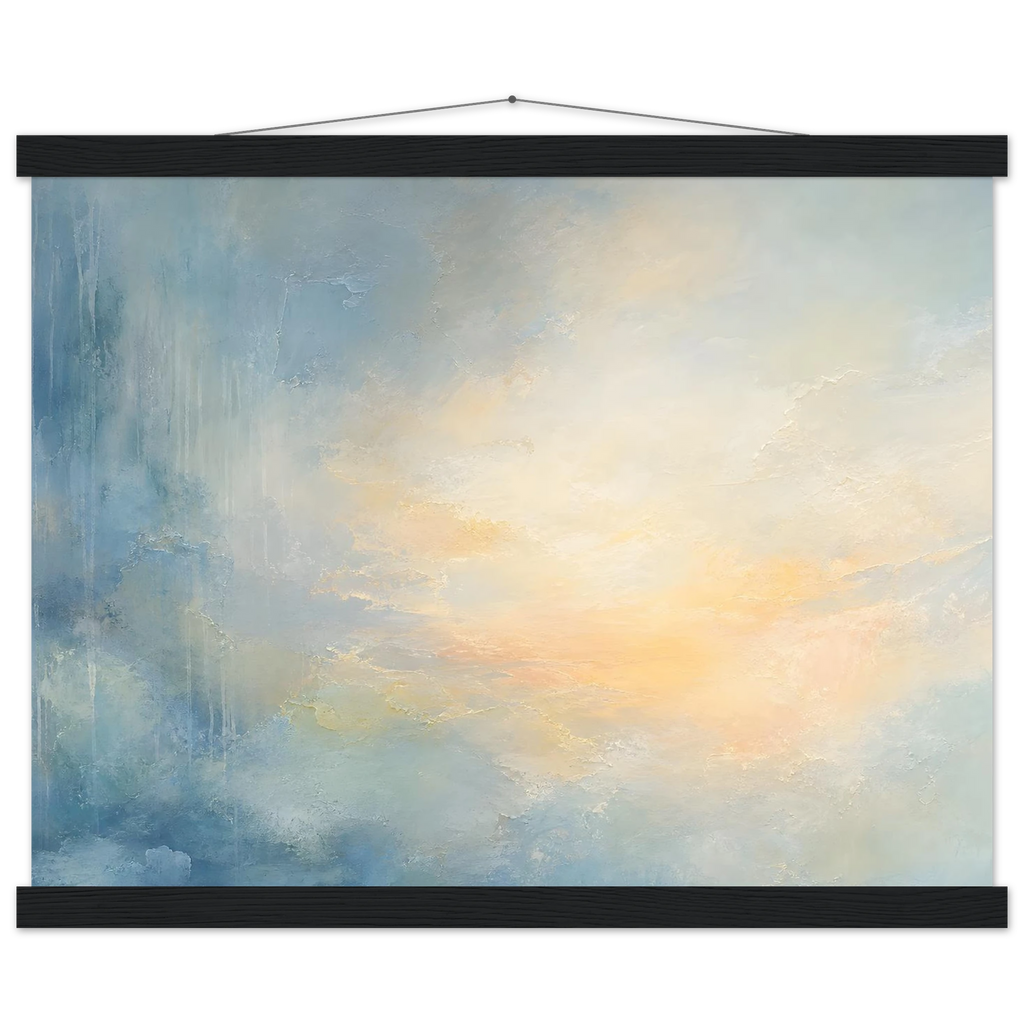 Dawn after Rain: sunrise, coastline and washed light. Fine art poster by The Light Stays.