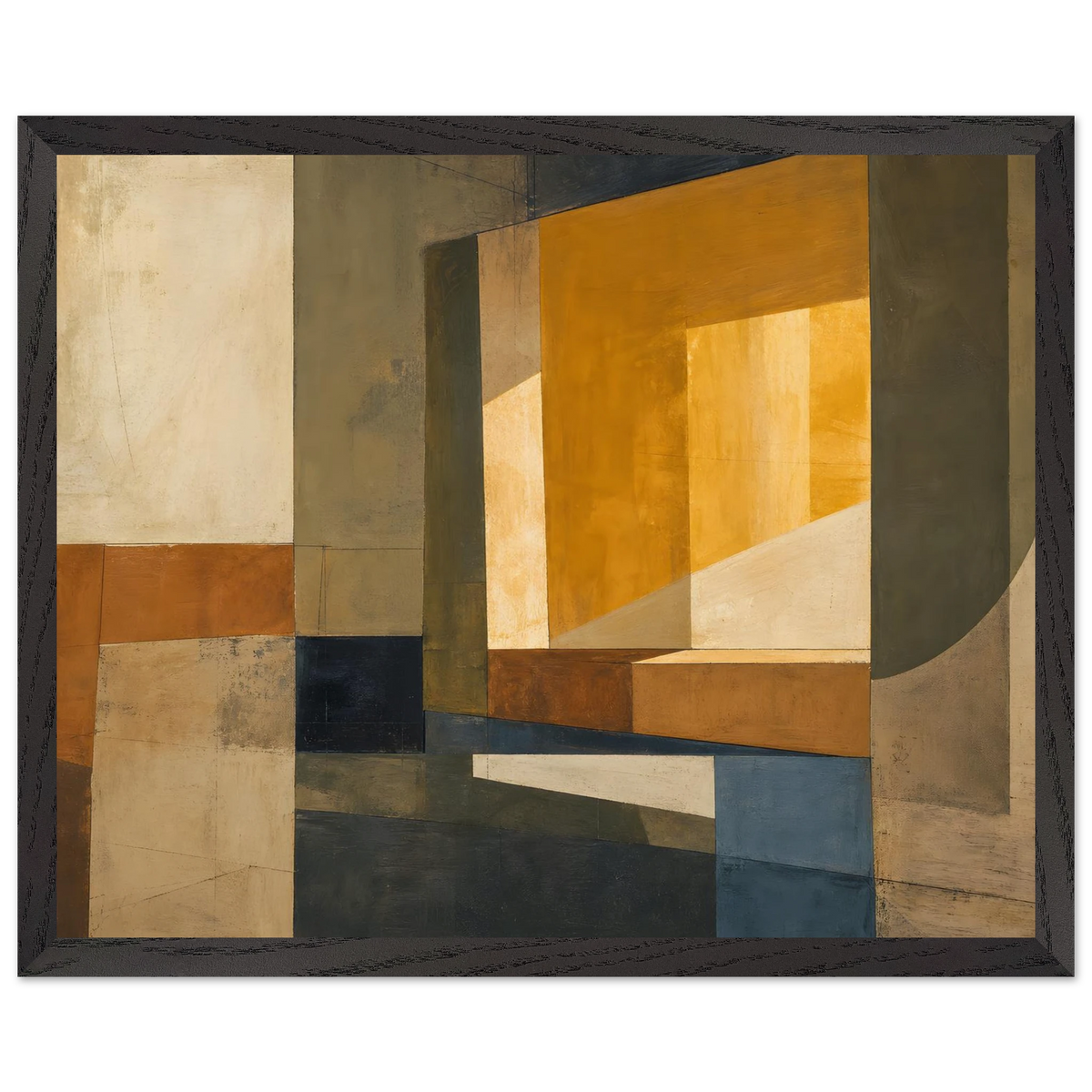 Ochre Window: architecture, mediterranean and earth tones. Framed fine art print by The Light Stays.