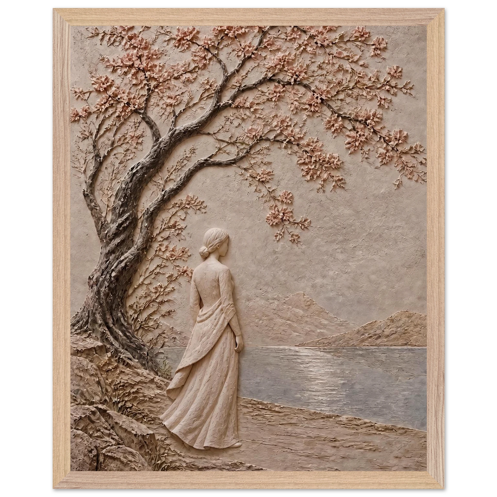 Spring Walk: petra and flora. Framed fine art print by The Light Stays.