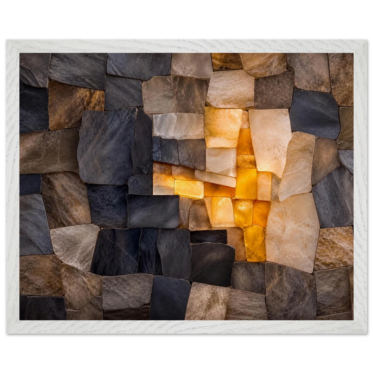 Citrine Seam: lumen and siena. Museum-quality framed fine art print.