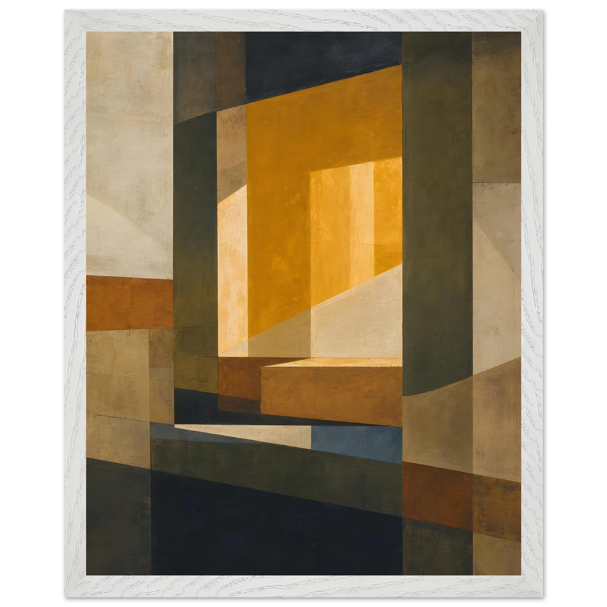 Ochre Window: architecture, mediterranean and earth tones. Framed fine art print by The Light Stays.