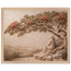 Under the Blossoms: impasto, figure and blossoming canopy. Framed fine art print by The Light Stays.