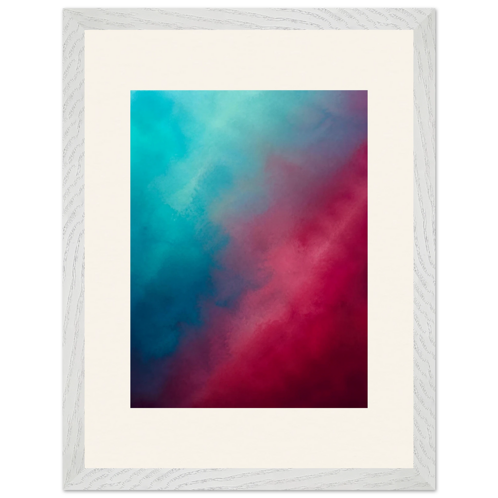 Wine Hour, gradient, dusk and deep color. Archival framed fine art print shown framed.