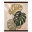 Stone Monstera, botanical and nature. Archival fine art poster shown framed.