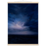 Blue Hour Field: night, horizon and deep blue. Fine art poster, alternate frame and size.