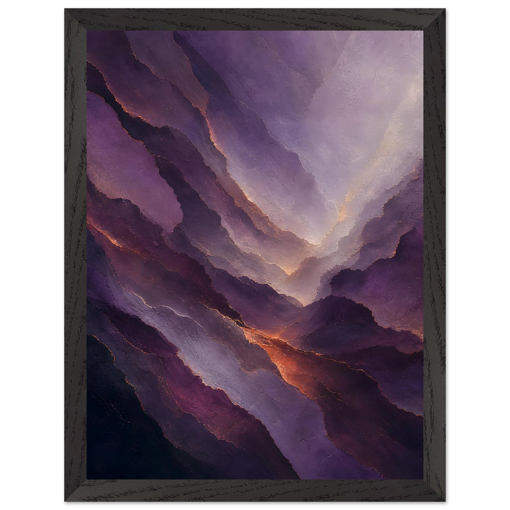 Violet Infinity: moon and night. Framed fine art print.