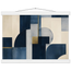 Blue Architecture: geometric abstract, blue and cream. Fine art poster by The Light Stays.
