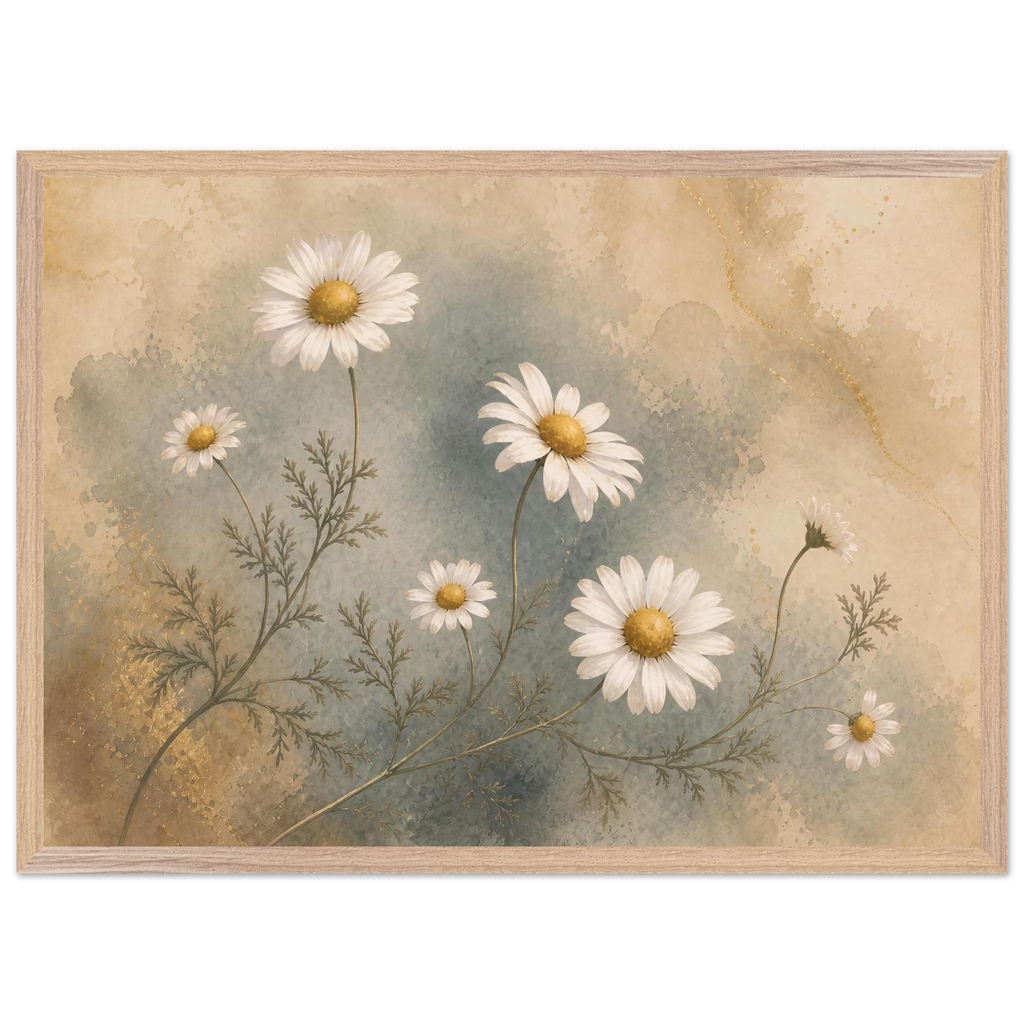 Chamomile Hours: flowers and botanical. Framed fine art print by The Light Stays.