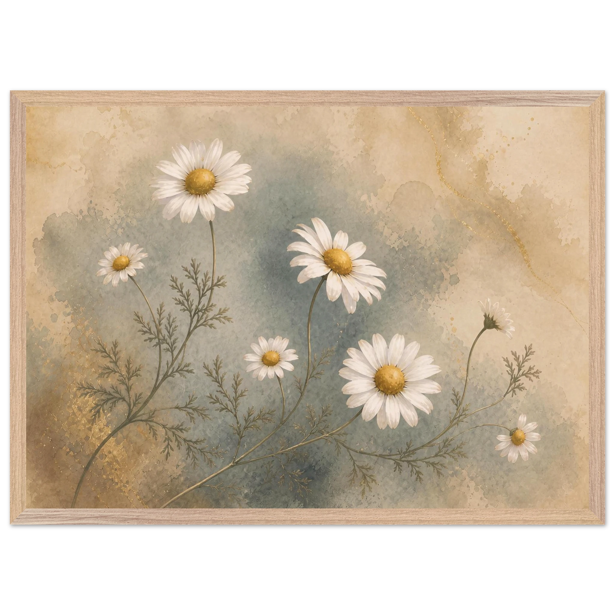 Chamomile Hours: flowers and botanical. Framed fine art print by The Light Stays.