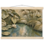 Papyrus Pond: lake, papyrus and serene greens. Fine art poster, alternate frame and size.