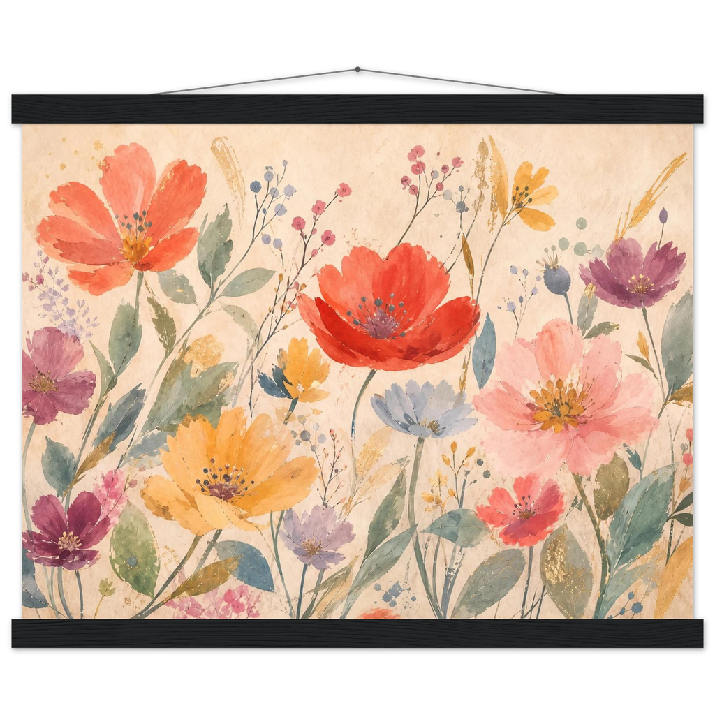 Floral Rhythm: flowers and botanical. Fine art poster by The Light Stays.