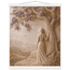 Old Friend: impasto, figure and companion tree. Fine art poster by The Light Stays.