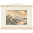 Golden Moon Bird: japanese art and japandi. Fine art poster.