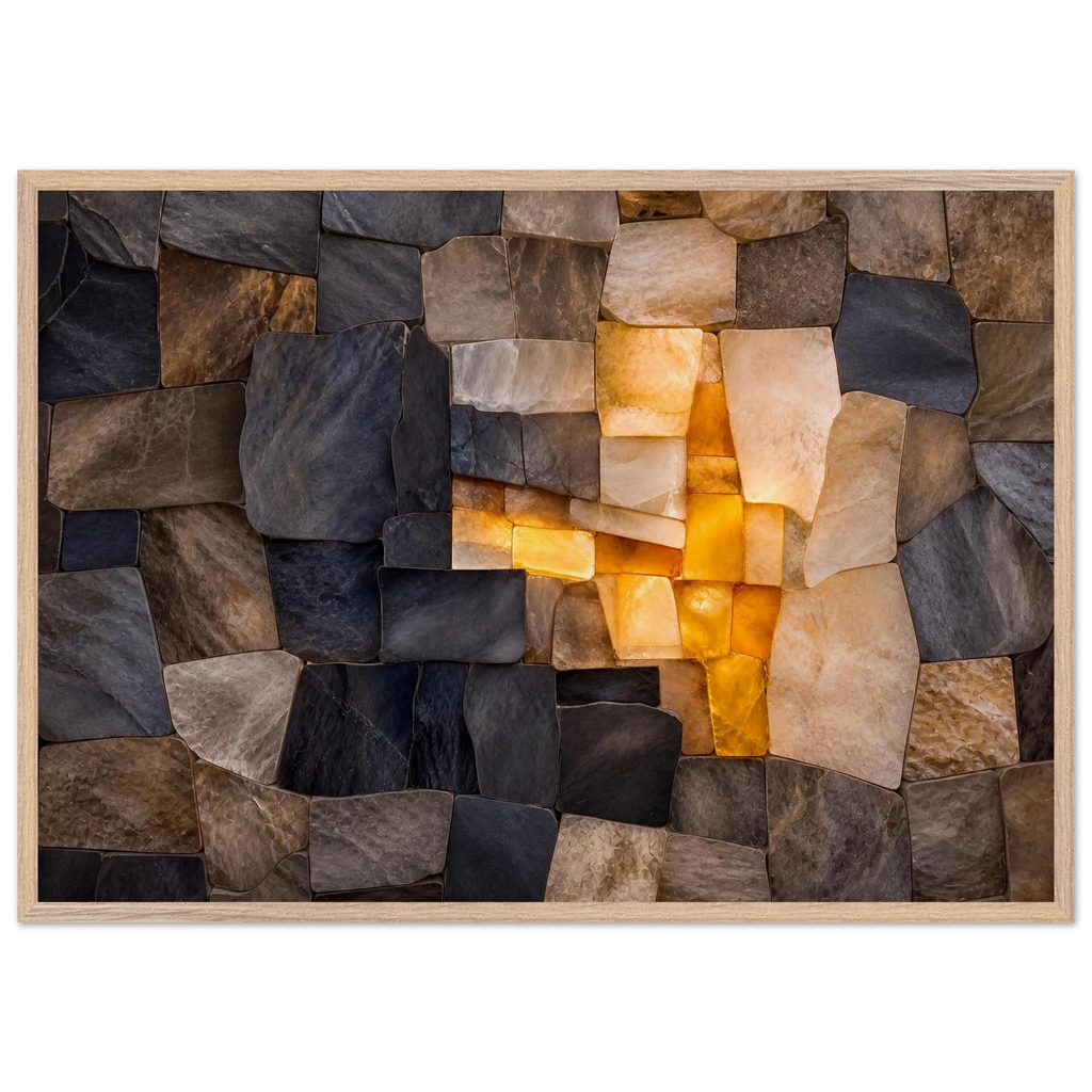 Citrine Seam: lumen and siena. Framed fine art print by The Light Stays.