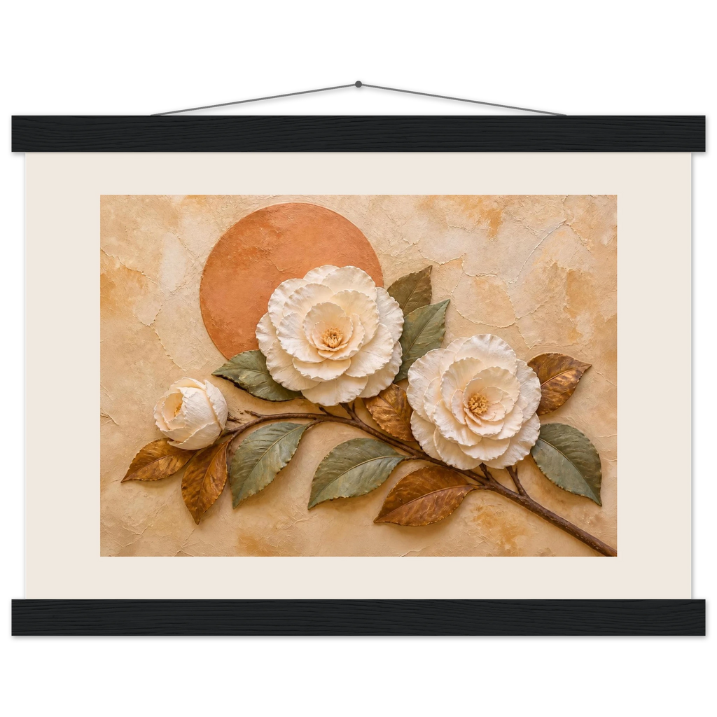 Camellia Eclipse: flowers and botanical. Fine art poster by The Light Stays.