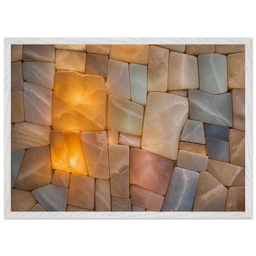 Stonelight, lumen and aura. Archival framed fine art print shown framed.