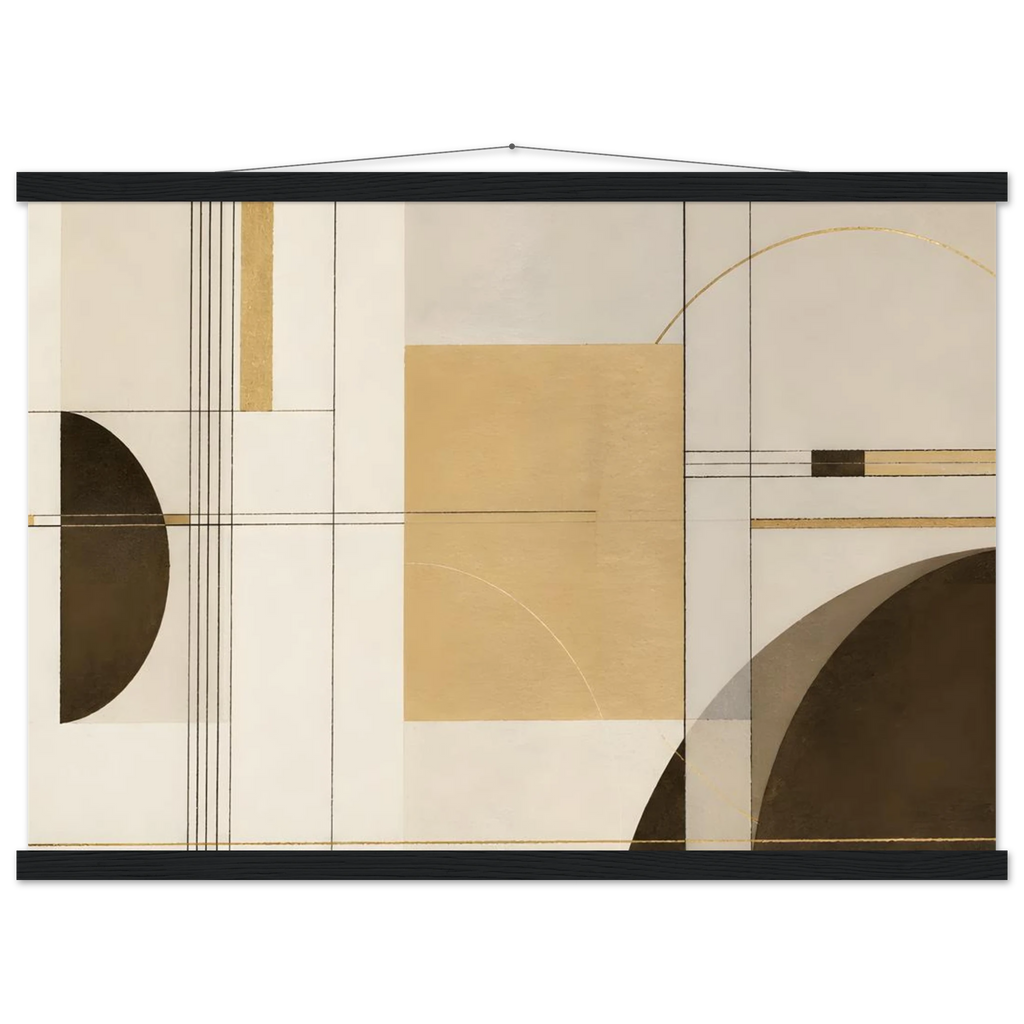 Lines of Sand: geometric abstract, neutral tones and texture. Fine art poster by The Light Stays.