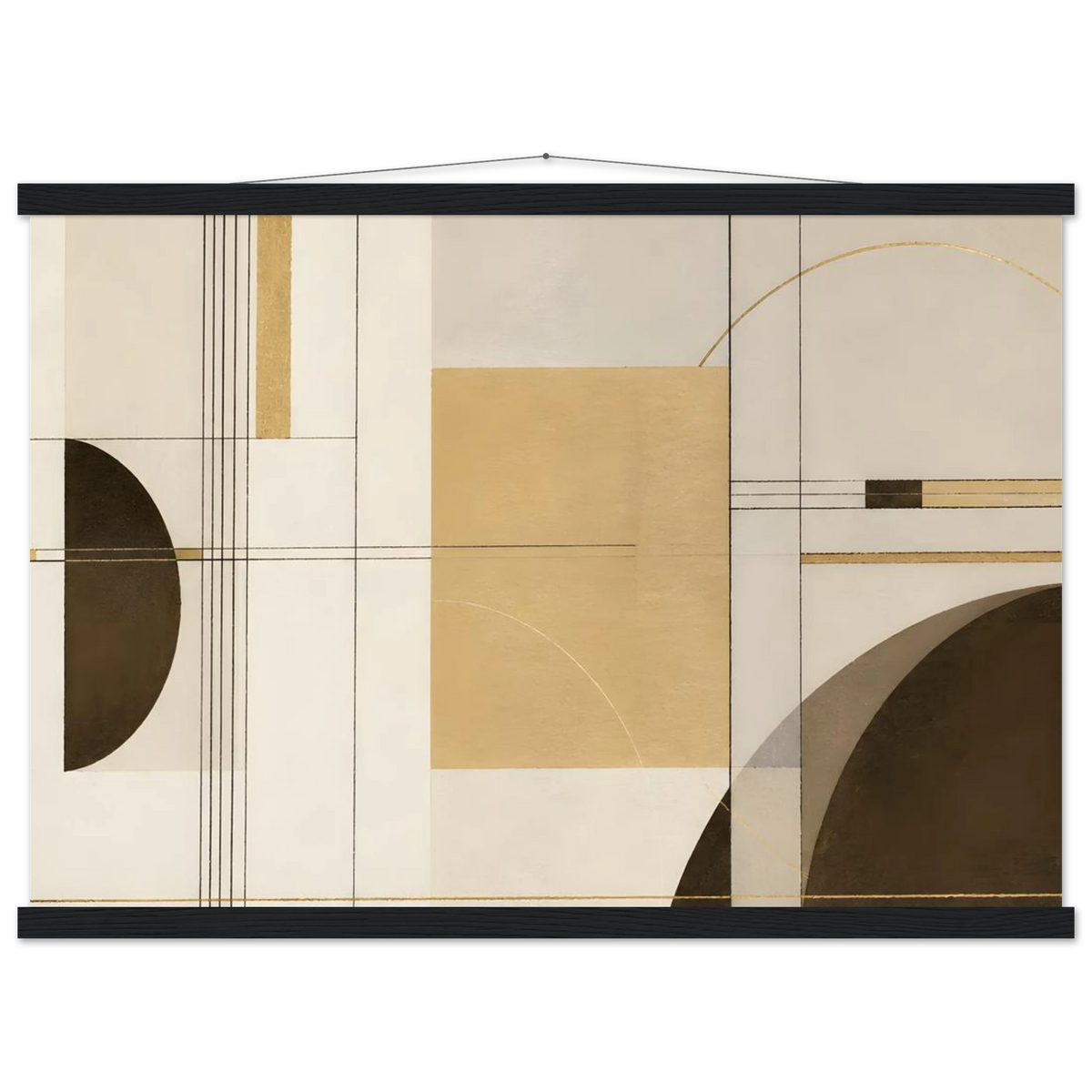 Lines of Sand: geometric abstract, neutral tones and texture. Fine art poster by The Light Stays.