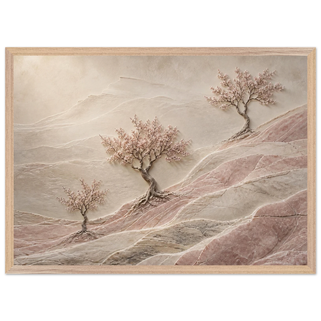 Blossom Terraces: flowers and botanical. Framed fine art print by The Light Stays.