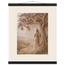 Old Friend: impasto, figure and companion tree. Museum-quality fine art poster.