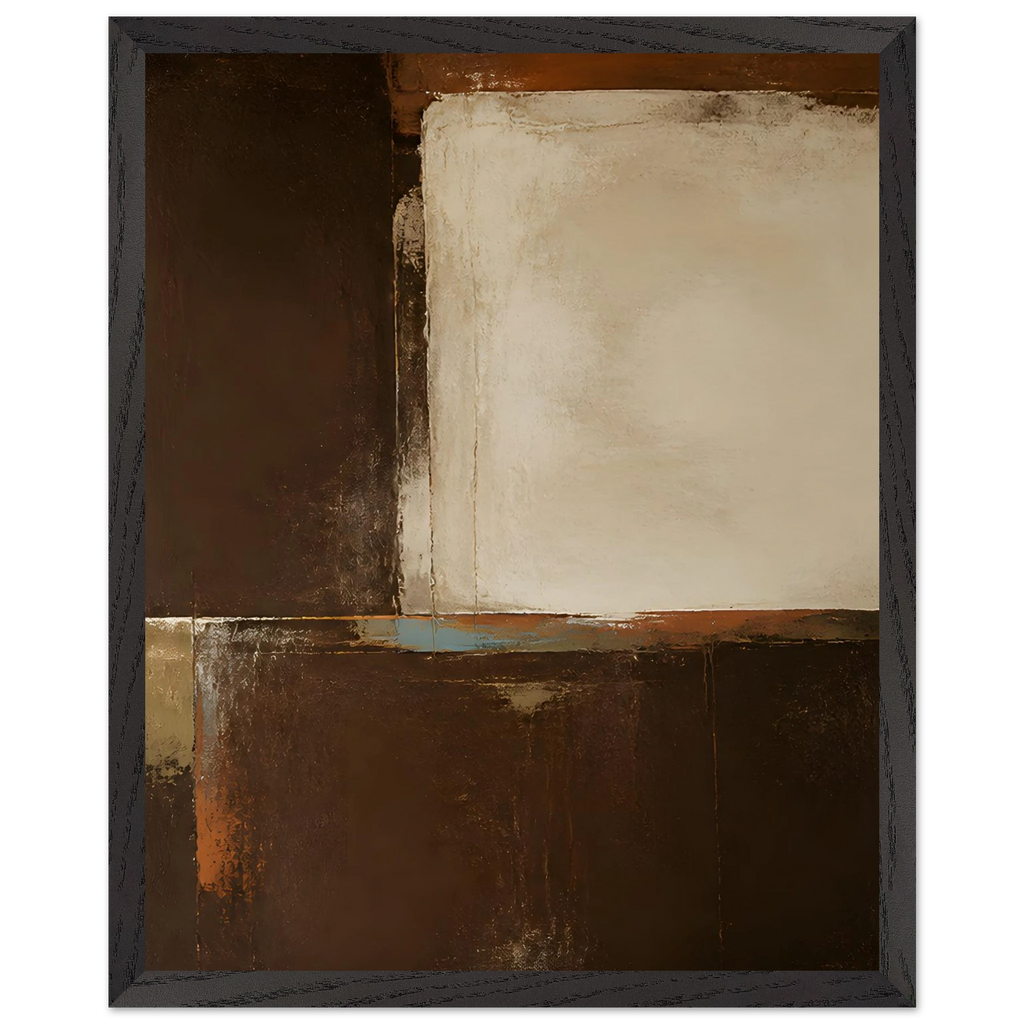 Terracotta Diptych, Panel II of II: two panels, terracotta and cream. Framed fine art print by The Light Stays.