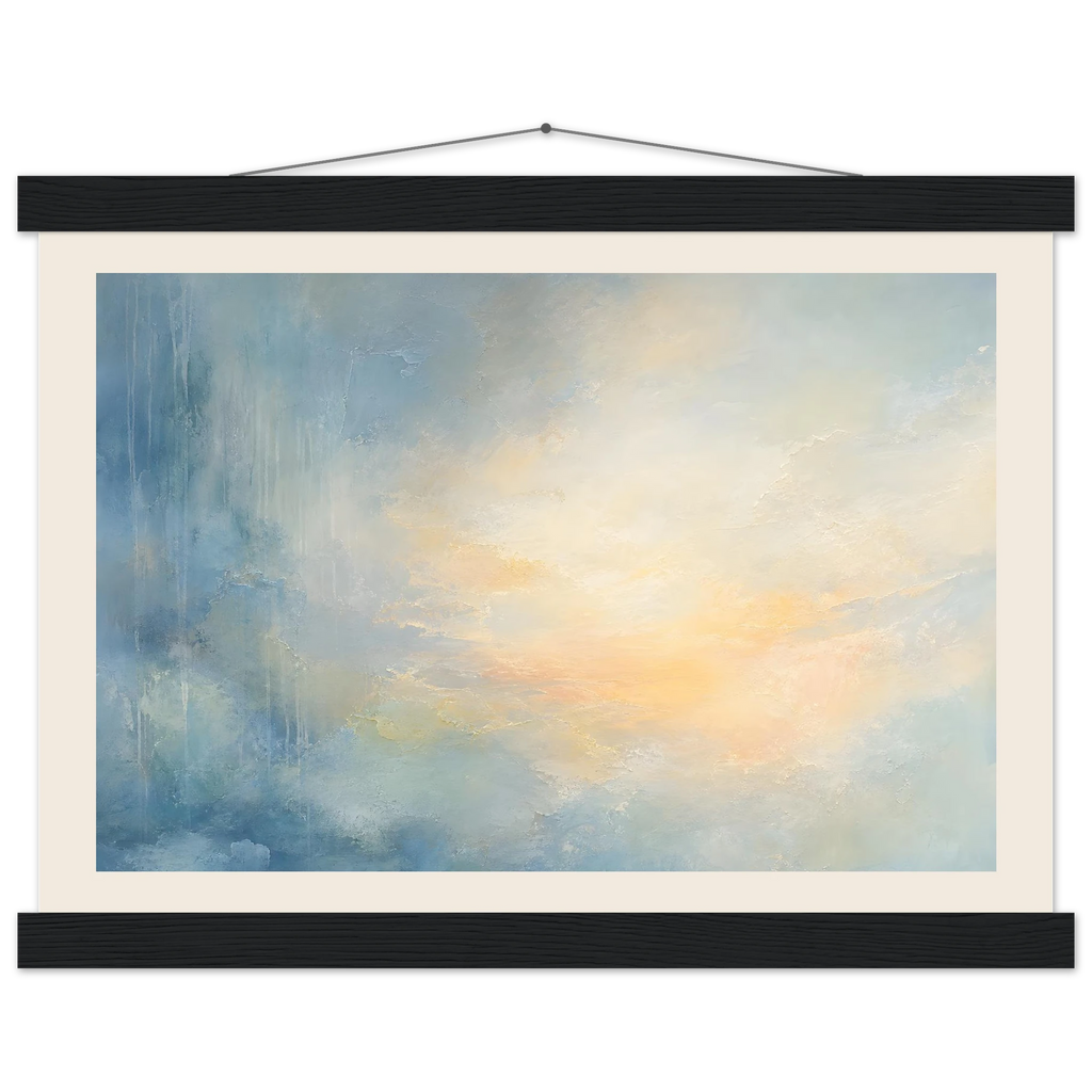 Dawn after Rain: sunrise, coastline and washed light. Fine art poster by The Light Stays.