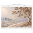 Cliffside Bloom: petra and flora. Fine art poster, alternate frame and size.