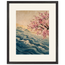 Blossom Tide: japanese art, cherry blossom and wave. Framed fine art print by The Light Stays.